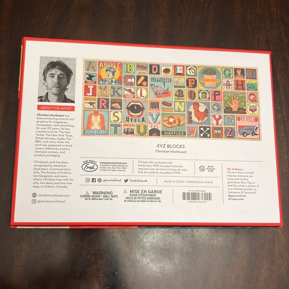 Artist puzzle Christian Northeast XYZ Blocks. Complete. 1000 pieces - Picture 6 of 8